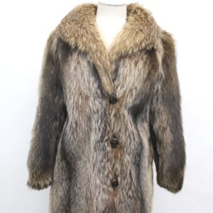 MINT RACCOON RACOON FUR JACKET COAT WOMEN WOMAN SIZE 4 PETITE