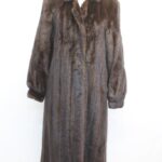 MINT NATURAL CANADIAN DARK RANCH BROWN MINK FUR COAT JACKET SIZE 4-6 SMALL