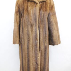 MINT NATURAL CANADIAN DEMI BUFF BROWN MINK FUR COAT JACKET WOMEN WOMAN SIZE 6-8