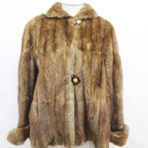 SCRAP ITEM: MUSKRAT FUR JACKET COAT SIZE N/A