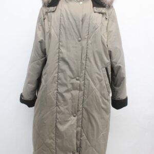 MINT WINTER CLOTH COAT JACKET WITH FOX TRIM HOOD WOMEN WOMAN SIZE 14-16 XXLARGE