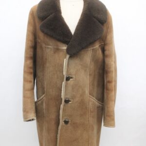 SCRAP ITEM: BROWN SHEEPSKIN SHEALING REAL FUR COAT MEN MAN SIZE N/A