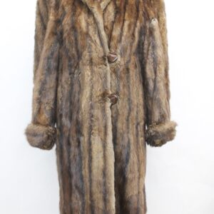 SCRAP ITEM: NATURAL MUSKRAT FUR COAT JACKET WOMEN WOMAN SIZE N/A
