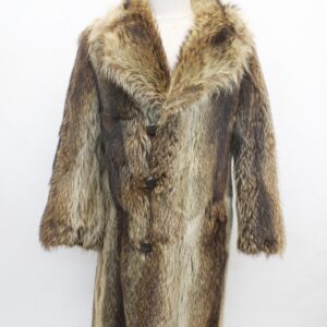 EXCELLENT RACCOON RACOON FUR COAT JACKET MEN MAN SIZE 36-38 XSMALL NEW LINING