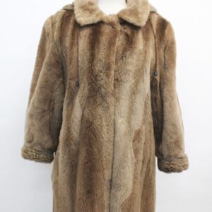 EXCELLENT SHEARED RACCOON FUR COAT JACKET WOMEN WOMAN SIZE 6 SMALL W/HOOD