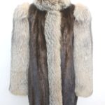 MINT MAHOGANY CANADIAN MINK FUR JACKET W/ FOX TRIM WOMEN WOMAN SIZE 6-8 SM / MED