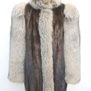 MINT MAHOGANY CANADIAN MINK FUR JACKET W/ FOX TRIM WOMEN WOMAN SIZE 6-8 SM / MED