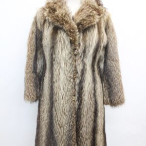 SCRAP ITEM: RACCOON RACOON FUR COAT JACKET WOMEN WOMAN SIZE N/A