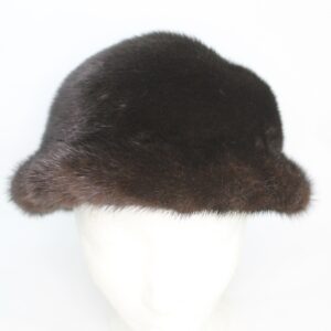 MINT CANADIAN DARK RANCH BROWN MINK FUR HAT CAP WOMEN WOMAN SIZE ALL