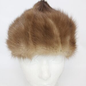 MINT CANADIAN PASTEL MINK TAIL FUR HAT CAP WOMEN WOMAN SIZE ALL