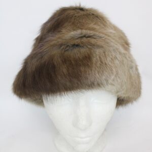 EXCELLENT NATURAL CANADIAN MUSKRAT FUR HAT CAP WOMEN WOMAN SIZE ALL