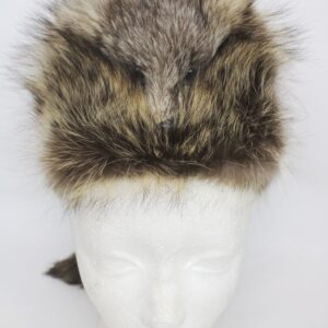 EXCELLENT NATURAL RACCOON RACOON FUR HAT CAP CHILD BOY GIRL SIZE DAVY CROCKETT