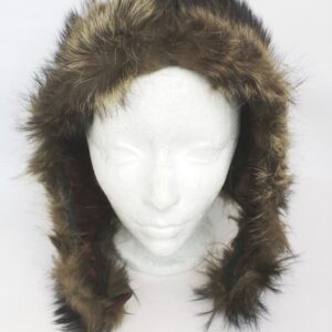 SCRAP ITEM: RACCOON RACCOON FUR HOOD HAT CAP WOMEN WOMAN SZ N/A