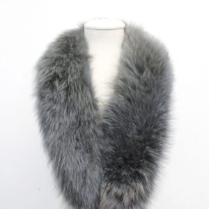 EXCELLENT FOX FUR LONG SHAWL COLLAR WRAP WOMEN WOMAN SIZE 38" X 5" FUR SIDE