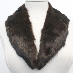 MINT BROWN SHAWL RABBIT FUR COLLAR WRAP WOMEN WOMAN SIZE 28.5" X 4.5" WIDE