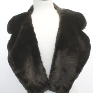 EXCELLENT FAUX FAKE BROWN FUR COLLAR WRAP WOMEN WOMAN SIZE 40" X 5" WIDE