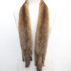 EXCELLENT DEMI BUFF MINK FUR FUR SCARF COLLAR WRAP WOMEN WOMAN SIZE 55" X 2"