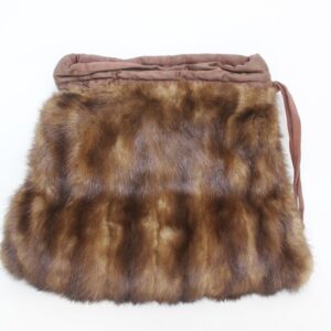 SCRAP ITEM: DEMI BUFF MINK FUR HANDMUFF PURSE WOMEN WOMAN SIZE 11' X 9"