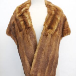 MINT CHINESE MINK FUR STOLE WRAP CAPE WOMEN WOMAN SIZE 54" X 14"