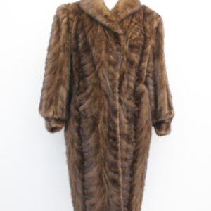 EXCELLENT DEMI BUFF BROWN MINK FUR COAT JACKET WOMEN WOMAN SIZE 8-10 MEDIUM