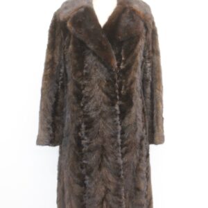 EXCELLENT DARK RANCH / DARK BROWN MINK FUR COAT JACKET WOMEN WOMAN SZ 4-6 SMALL