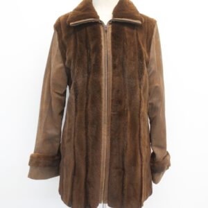 NEW REFURBISHED SHEARED MAHOGANY MINK FUR JACKET COAT WOMEN WOMAN SIZE 4 PETITE