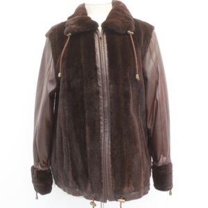 NEW REFURBISHED SHEARED DARK RANCH MINK FUR JACKET COAT WOMEN WOMAN SZ 4-6 SMALL