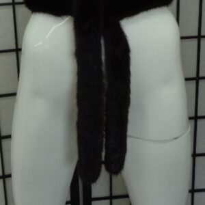 MINT DARK RANCH MINK FUR BELT WOMEN WOMAN SIZE 54"X 1.5"