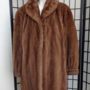 MINT CANADIAN DEMI BUFF MINK FUR COAT JACKET WOMEN WOMAN SIZE 8 MEDIUM