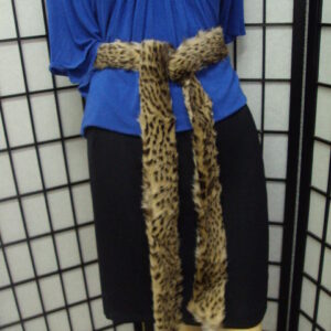 MINT OCELOT FUR BELT SIZE 72"