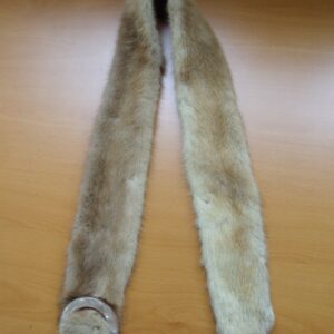 MINT PASTEL MINK FUR BELT W/ BUCKLE SIZE 38"