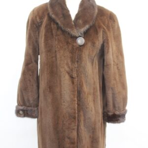 EXCELLENT CANADIAN SHEARED MAHOGANY MINK FUR COAT JACKET WOMEN WOMAN SZ 6 SMALL