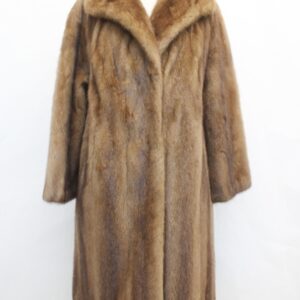 EXCELLENT CANADIAN DARK PASTEL MINK FUR COAT JACKET WOMEN WOMAN SIZE 8 MEDIUM