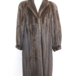 EXCELLENT DARK RANCH BROWN FEMALE MINK FUR COAT JACKET WOMEN WOMAN SZ 4-6 SMALL