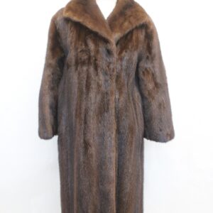 EXCELLENT CANADIAN DARK MAHOGANY MINK FUR COAT JACKET WOMEN WOMAN SIZE 6 SMALL
