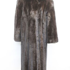 EXCELLENT CANADIAN DARK RANCH BROWN MINK FUR COAT JACKET WOMEN WOMAN 6 SMALL