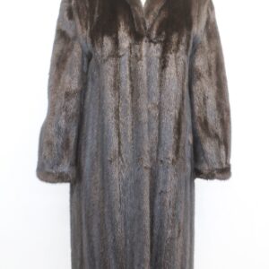 EXCELLENT CANADIAN DARK RANCH BROWN MINK FUR COAT JACKET WOMEN WOMAN 4 PETITE