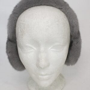 BRAND NEW SAPPHIRE LIGHT GRAY FUR EARMUFFS EAR MUFFS EAR WARMERS WOMEN WOMAN