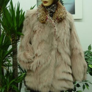 *$BRAND NEW FOX & REX RABBIT FUR JACKET COAT WOMEN WOMAN SIZE 6-8 SMALL-MEDIUM