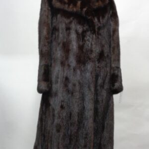 EXCELLENT CANADIAN DARK RANCH MINK FUR COAT JACKET WOMEN WOMAN SIZE 6 SMALL