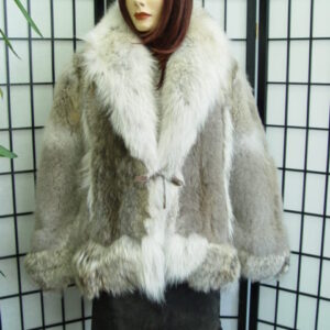BRAND NEW SHEARED & LONG HAIRED COYOTE FUR JACKET COAT WOMEN WOMAN SIZE 2-4