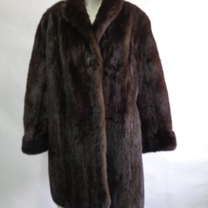 SCRAP ITEM: DARK RANCH MINK FUR COAT JACKET SIZE N/A