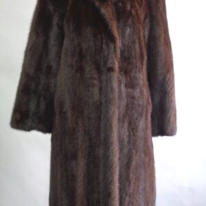 EXCELLENT CANADIAN DARK RANCH MINK FUR COAT JACKET WOMEN WOMAN SIZE 6-8 S-M