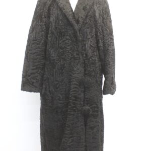 MINT BLACK SWAKARA LAMB FUR COAT JACKET WOMEN WOMAN SIZE 10-12 MEDIUM