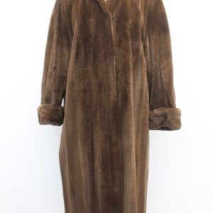 EXCELLENT SHEARED DEMI BUFF MINK FUR COAT JACKET WOMEN WOMAN SIZE 12-14 XLARGE
