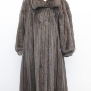 EXCELLENT GRAY COLOR CANADIAN MINK FUR COAT JACKET WOMEN WOMAN SZ 14-16 XXLARGE