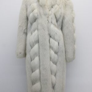 EXCELLENT CANADIAN CREAM COLOR FOX FUR COAT JACKET WOMEN WOMAN SIZE 4 PETITE