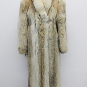EXCELLENT CANADIAN COYOTE FUR COAT JACKET WOMEN WOMAN SIZE 4-6 SMALL