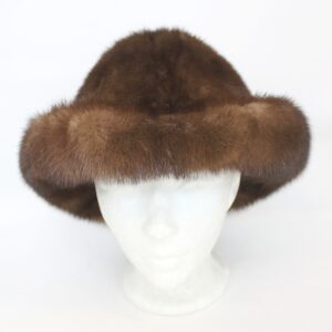 NEW REFURBISHED DEMI BUFF MEDIUM BROWN CANADIAN MINK FUR HAT MEN MAN SIZE ALL