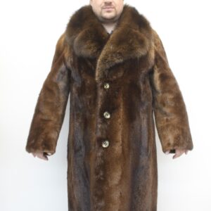 EXCELLENT ARCTIC BEAVER & FISHER  FUR COAT JACKET MEN MAN SIZE 38-40 S-M